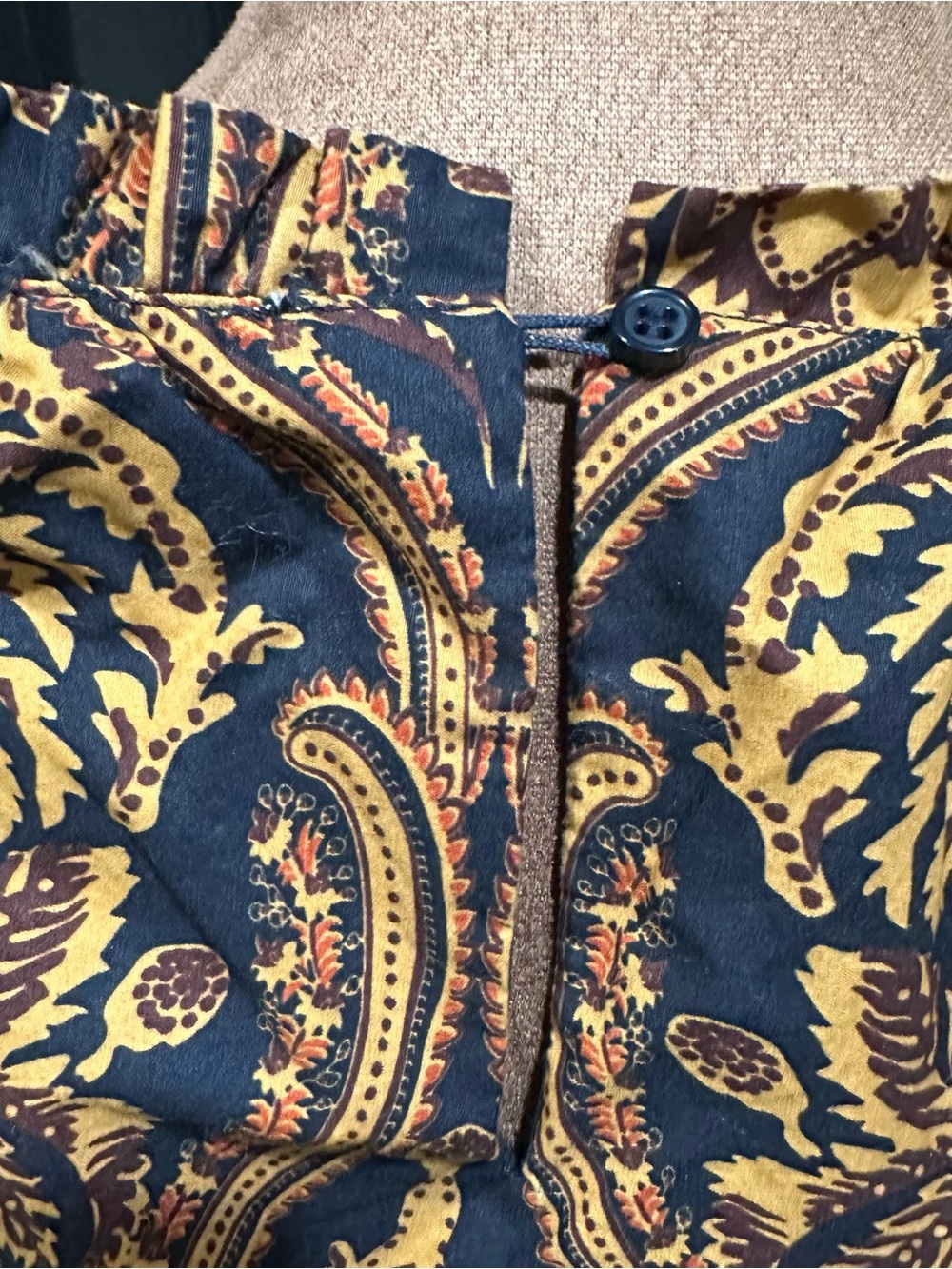Anthropologie A Loves A Damask Print Voile Ruffle Dress – Size XL - Picture 8 of 13